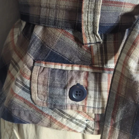 Y2K Brown Plaid Lightweight Cotton Blazer Jacket - Picture 4 of 6